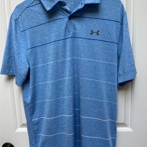 Under Armour Men's Heathered Blue Polo